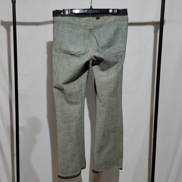 Boot cut jeans J. Crew petite dark wash distressed stretch cotton denim pants - Picture 4 of 14